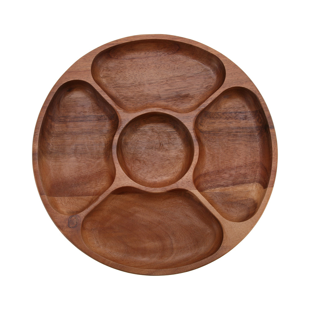Vague Round Wooden Fruit Tray 32 x 3.5 cm