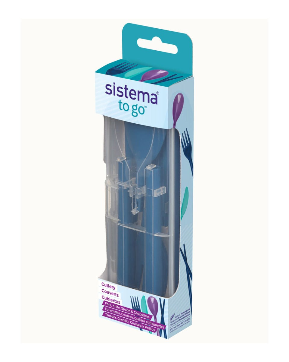 Sistema Cutlery To Go Blue