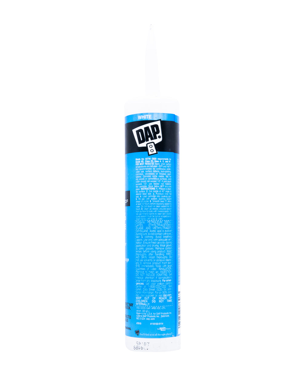 Dap W & D Silicone Rubber Sealant White 9.8Oz