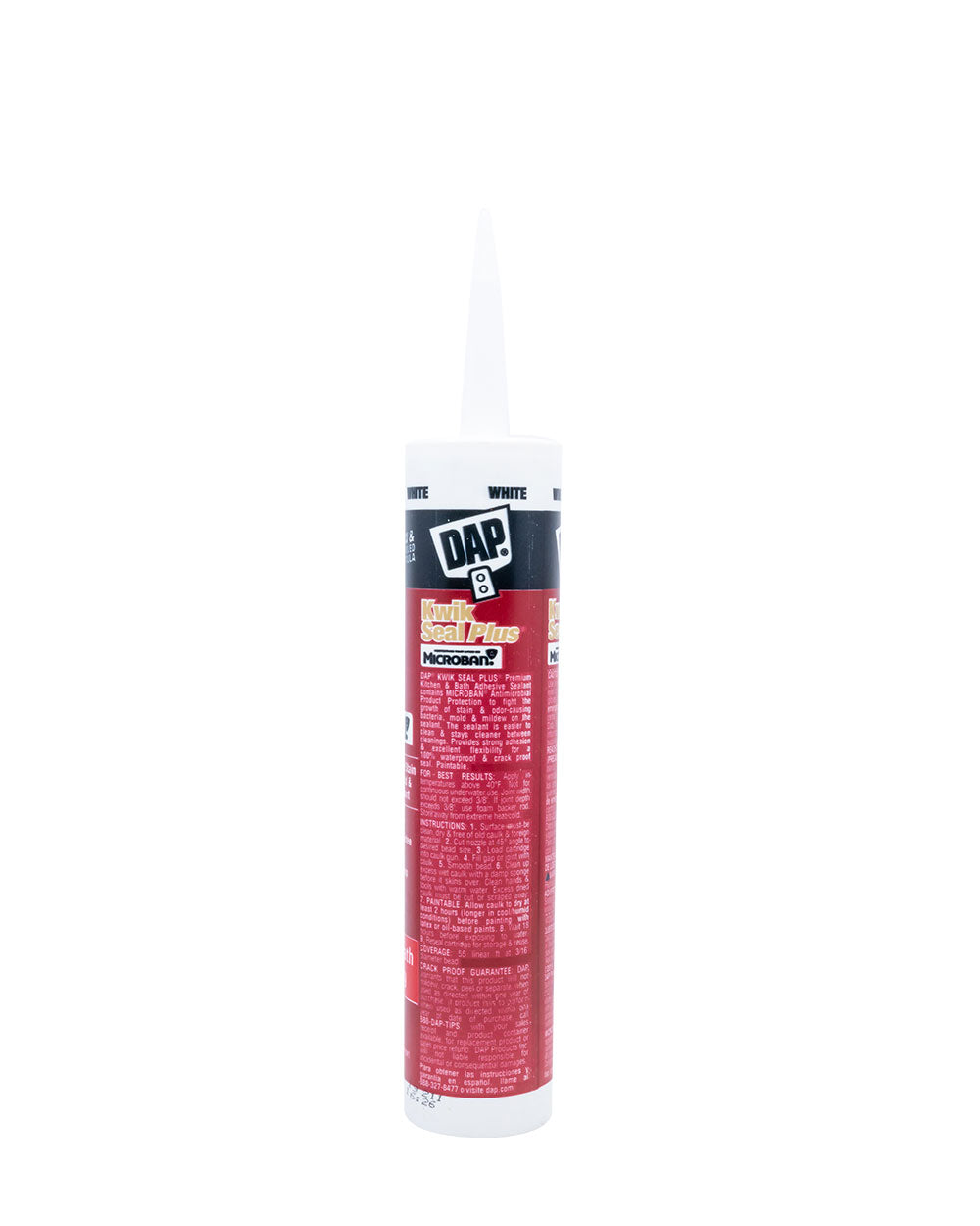 DAP 10.1Oz Kwik Seal Plus Antimicrobial Caulk White