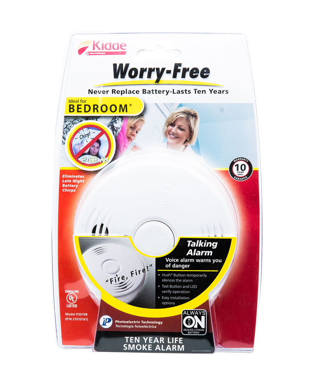 Kidde 10 Year Bedroom Smoke Alarm