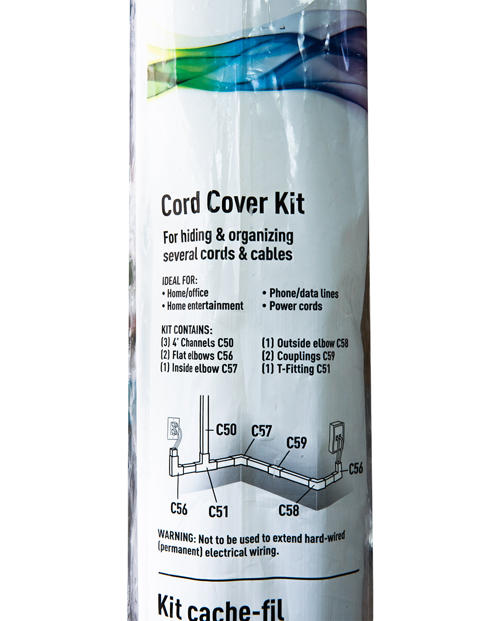 Wiremold White Cord Cover Kit