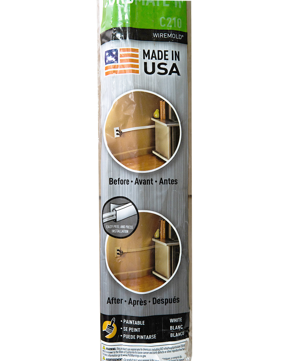 Wiremold White Cord Cover Kit