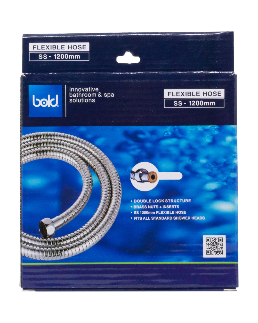 Bold Anti Twist PVC Chrome Flexible Hose 1.2 Meter