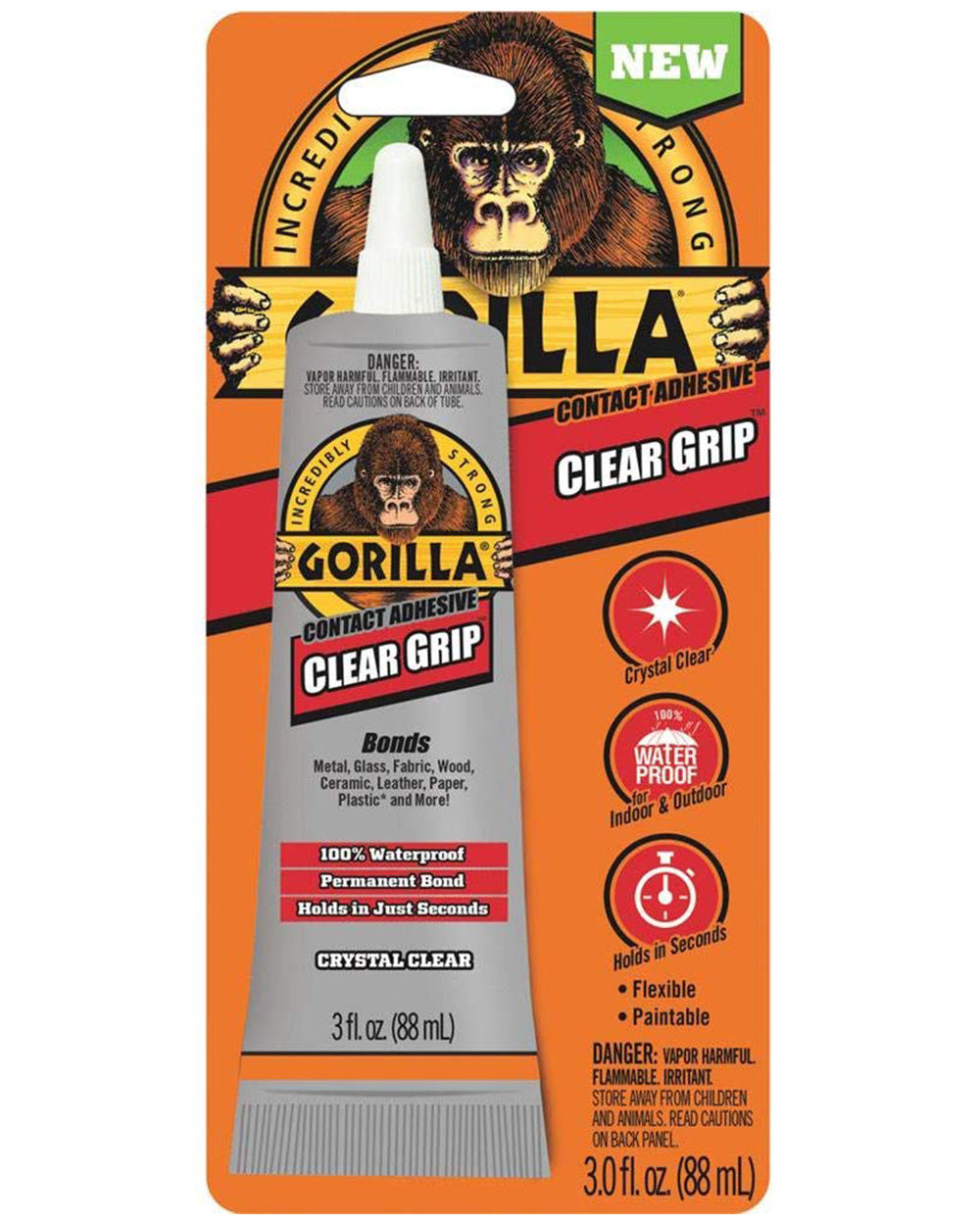 Gorilla Clear Grip 3 Ounce Tube