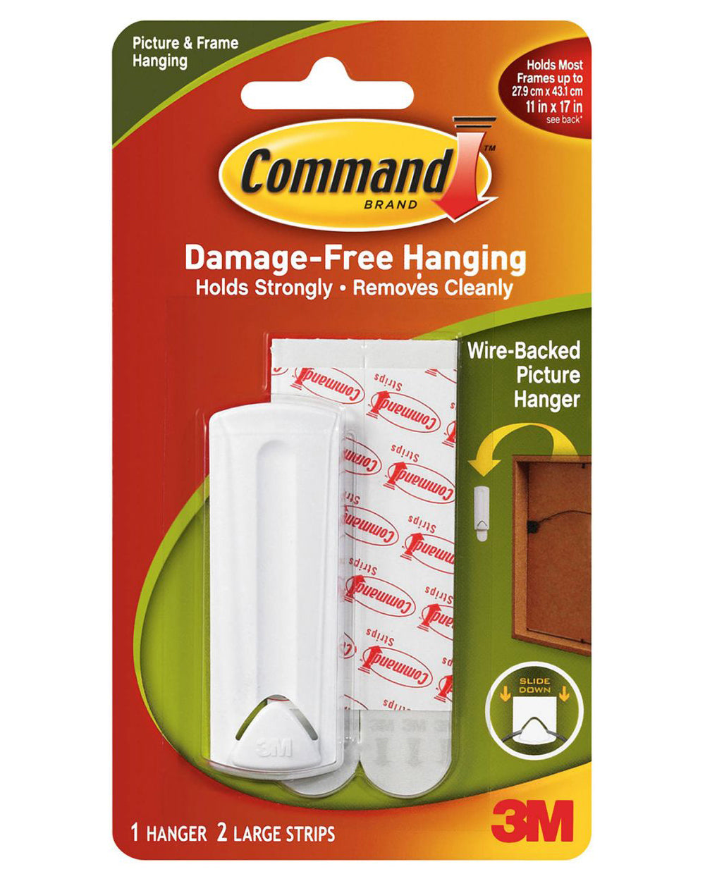 Command Wire Backed Picture 1 Hanger And 2 Strips