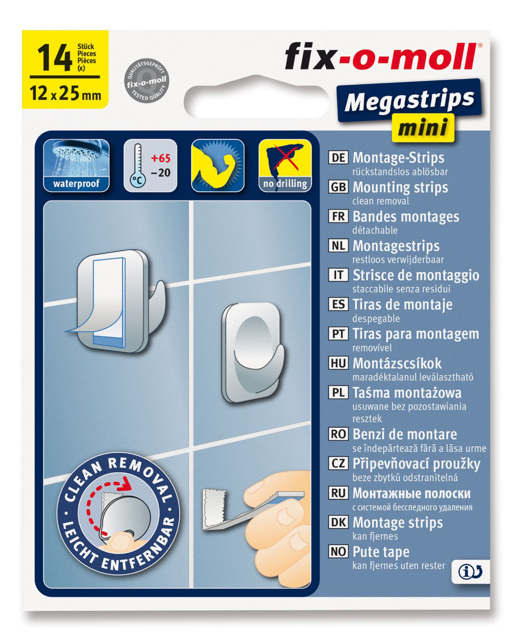 Fix-O-Moll Megastrips Mini Max, Load 0.75 Kg White