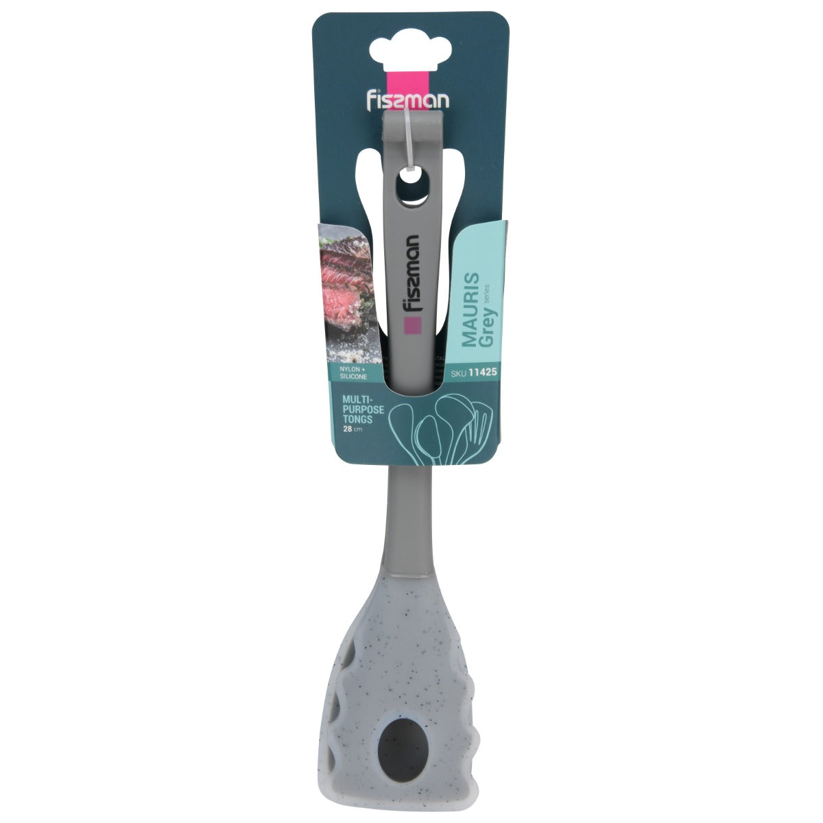 Fissman Multi Purpose Tongs Mauris Grey 28 cm Silicone