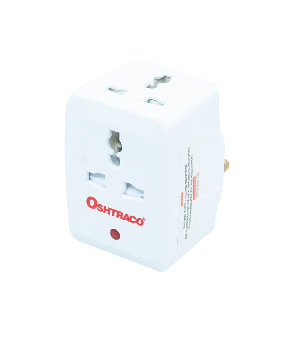 Oshtraco 15 Amp 3 Way Socket Adapter with Neon