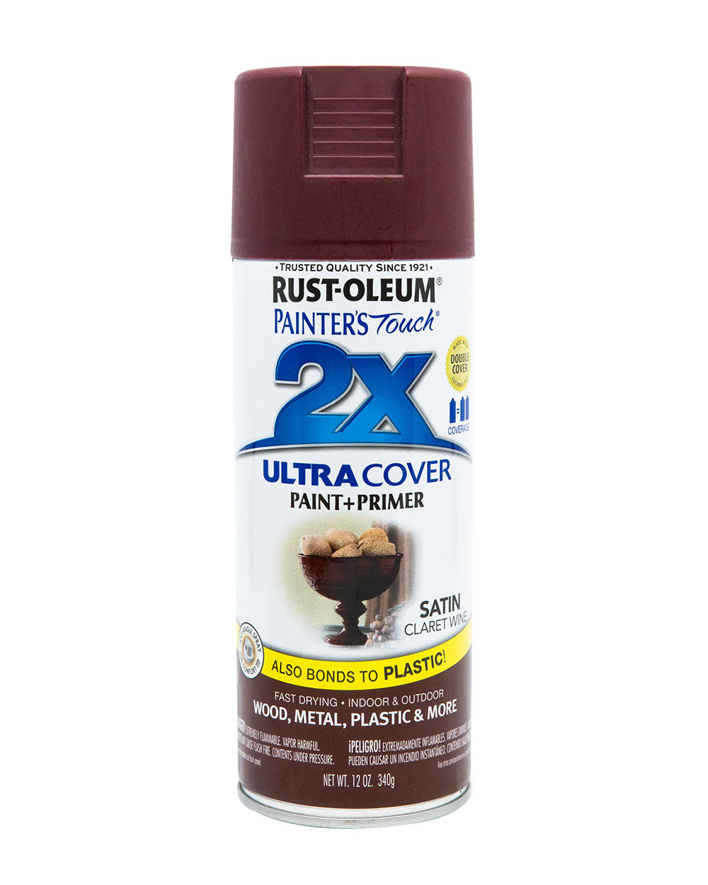 RustOleum PT 2X Ultra Cover Satin Claret Wine 12Oz