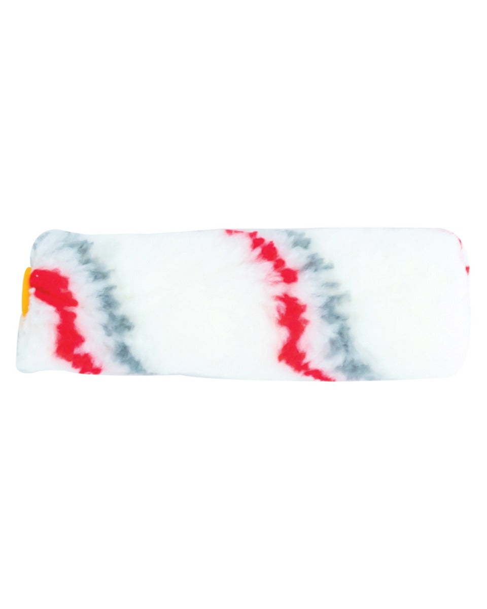 Harris 4" Roller Sleeve White Red & Grey Stripe