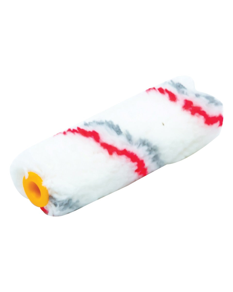 Harris 4" Roller Sleeve White Red & Grey Stripe