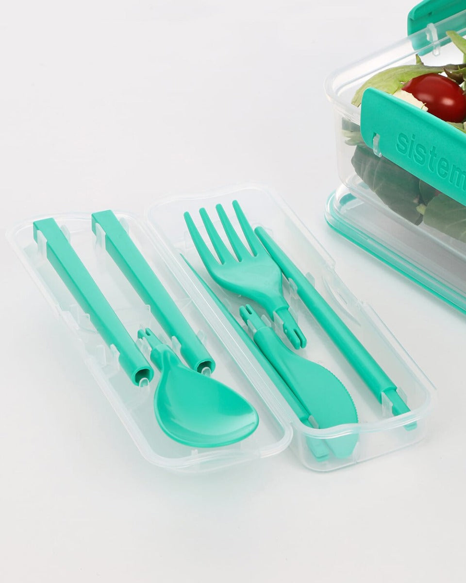 Sistema Cutlery To Go Teal