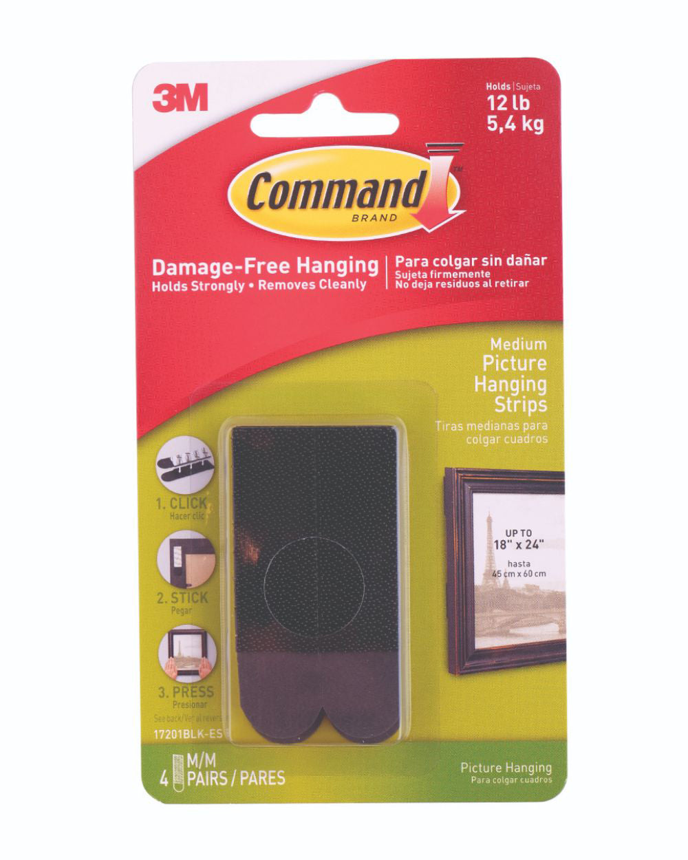 Command Medium Black Picture Hanging Strip