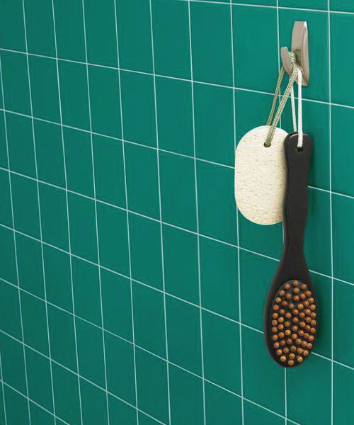 Command Medium Satin Nickel Metal Bath Hook