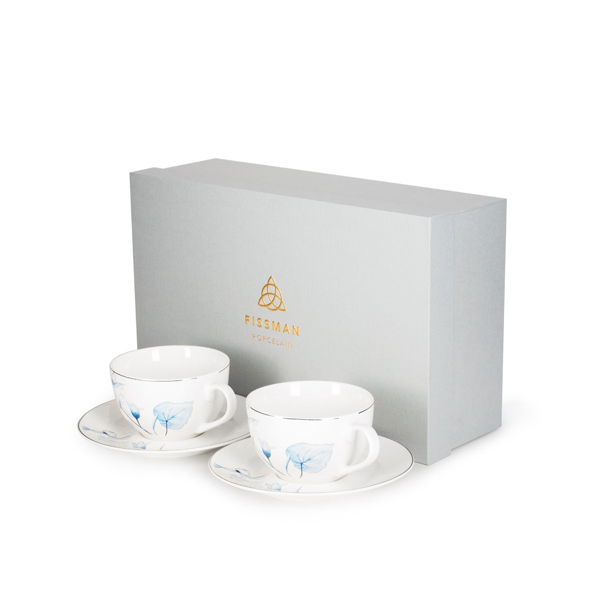 Fissman Lyon 220 ML Set of 2 Cups With Saucers
