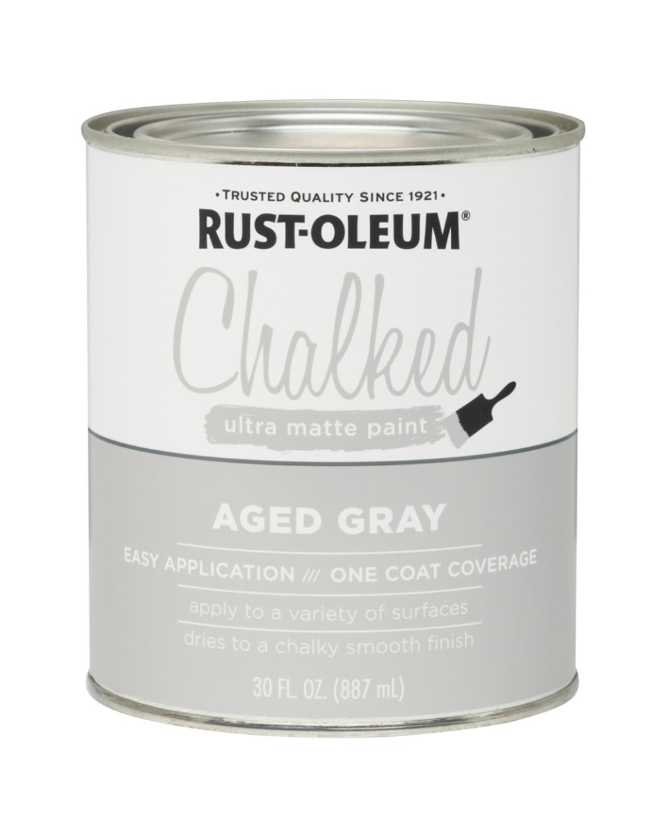 RustOleum 30Oz Ultra Matte Chalked Paint Aged Grey