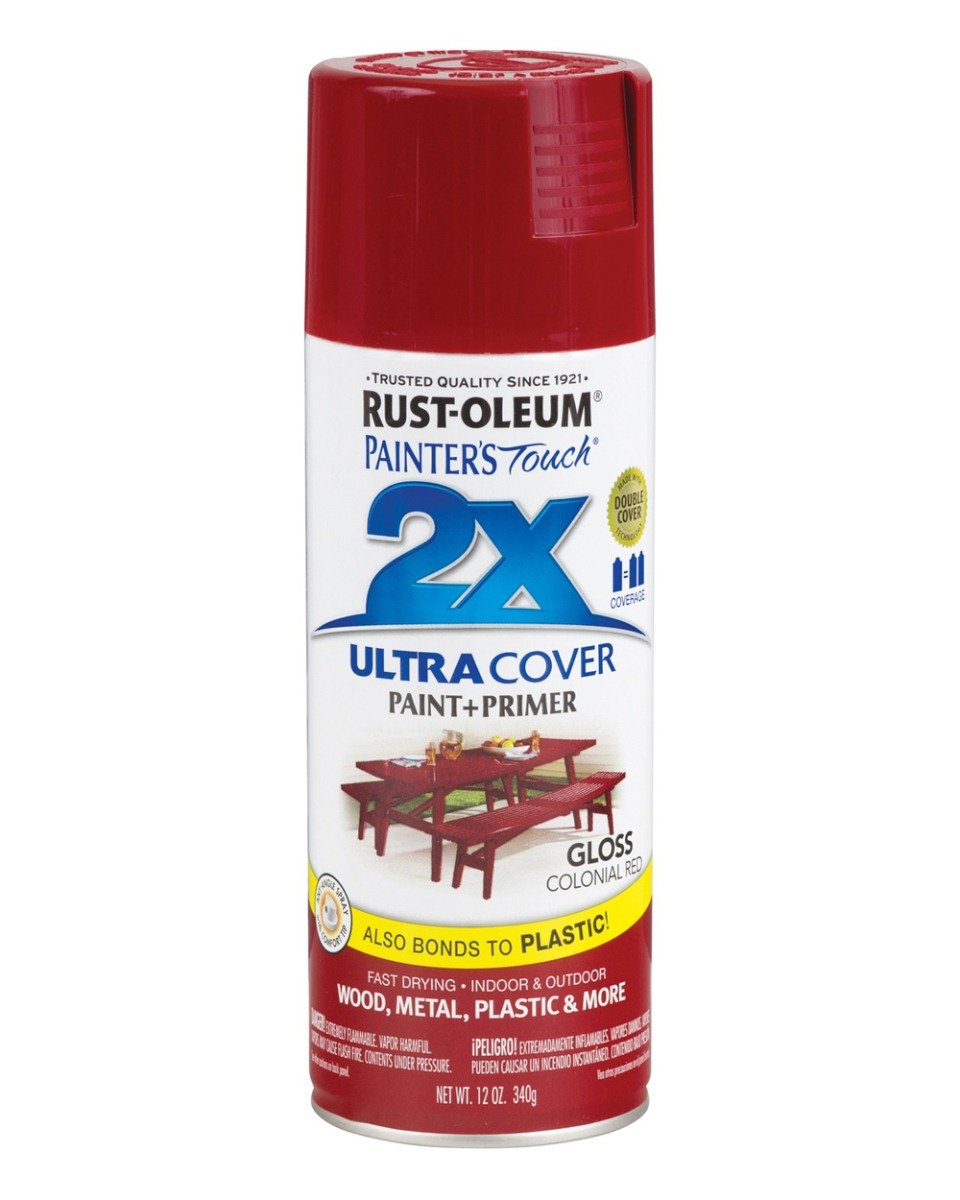 RustOleum PT 2X Ultra Cover Gloss Colonial Red 12Oz