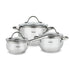 Fissman Martinez 6 Pieces Cookware Set 18/10 Stainless Steel Multi-Layered Induction Bottom Silver