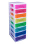 Really Useful Drawer Frame Assorted Rainbow Drawers 8 x 5 Liters