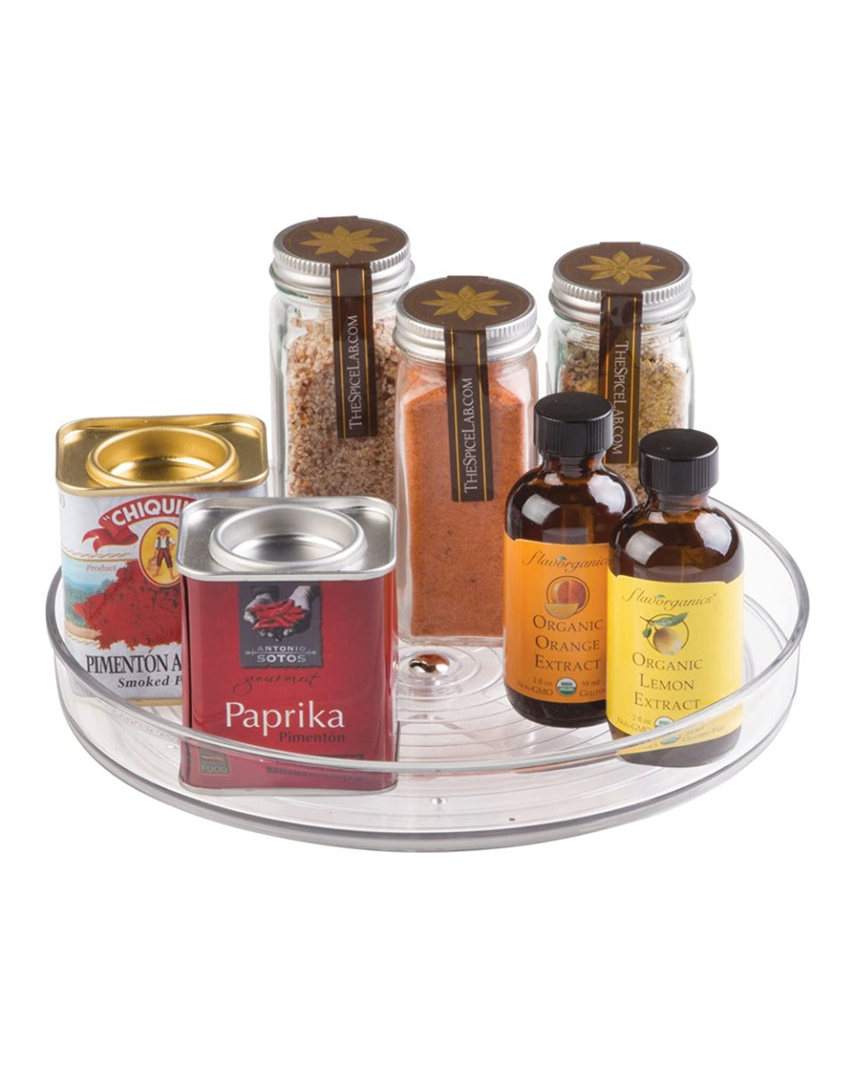 Interdesign Linus Turntable Clear 9 x 9 x 1.5 inch