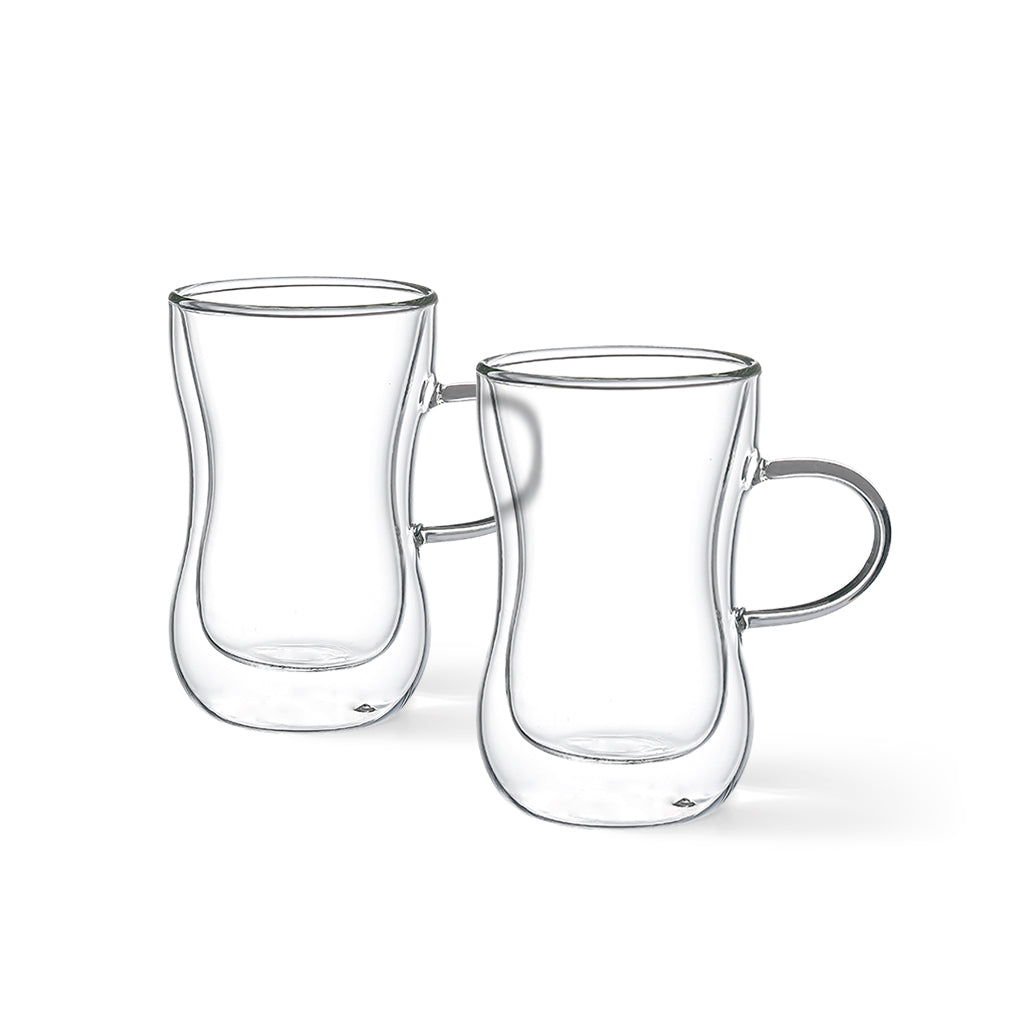 Fissman Set of 2 Double Wall Cups 150ML Borosilicate Glass