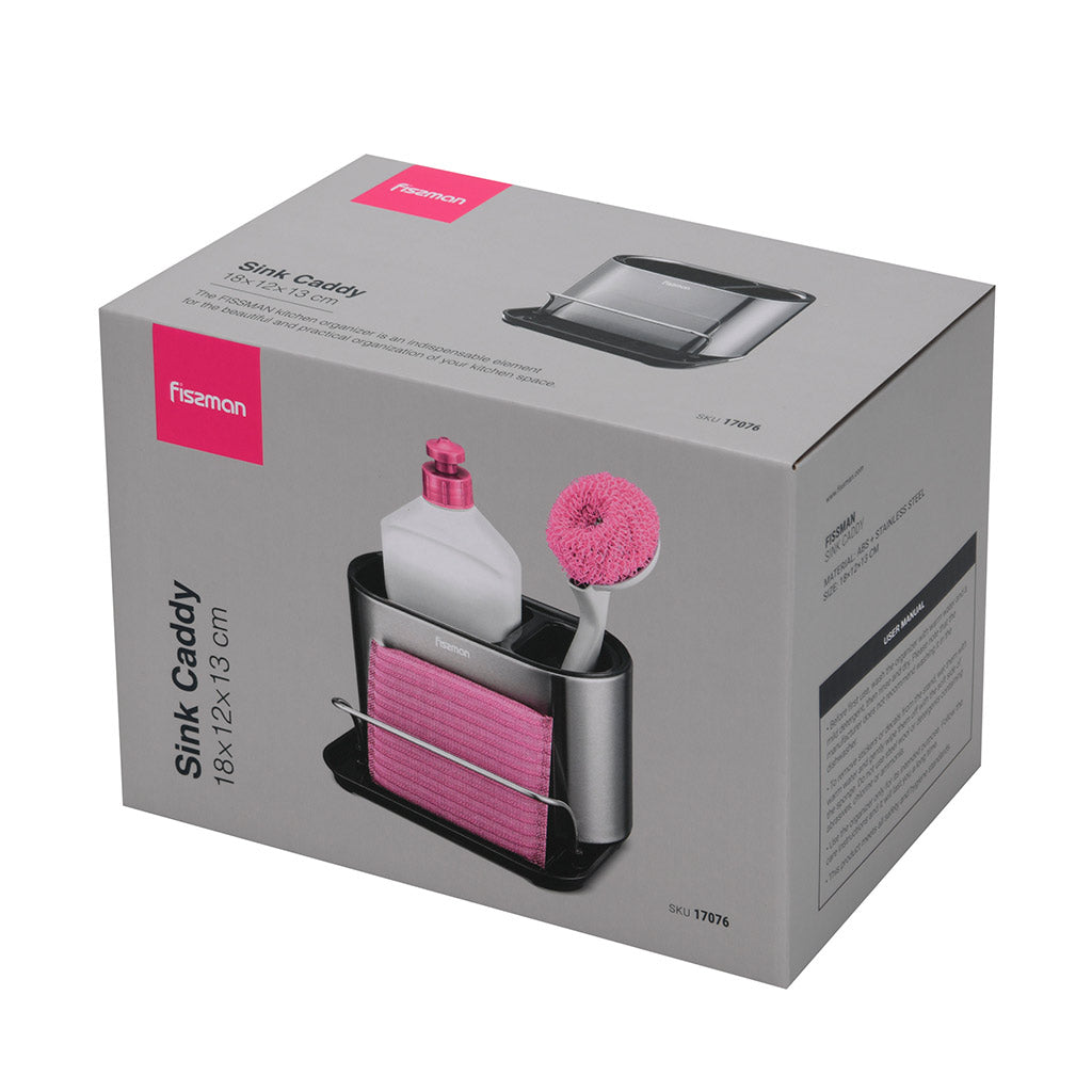 Fissman Sponge Holder Organizer and Storage With High Brush Holder