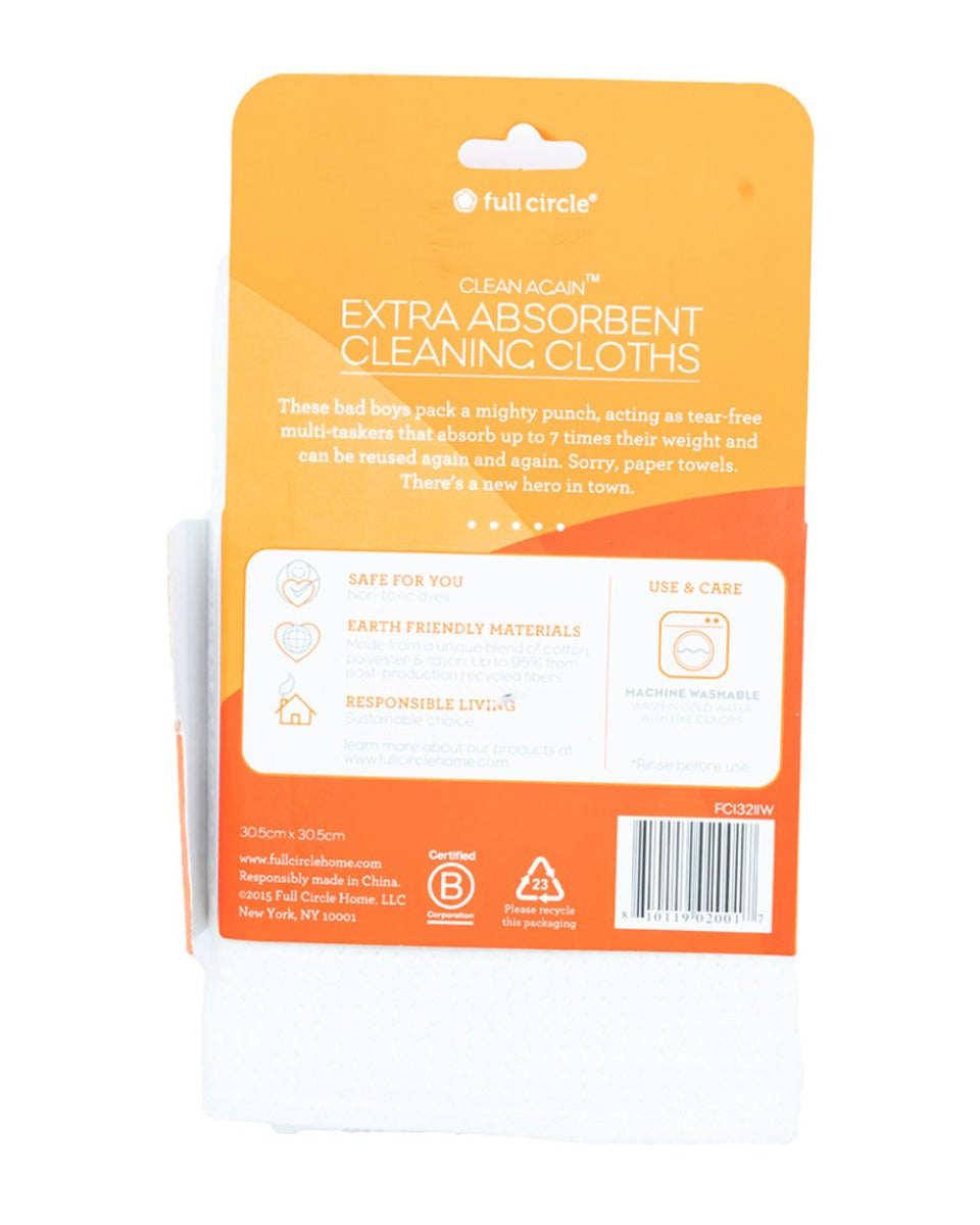 Full Circle Super Absorbent Cleaning Cloths Pack Of 2