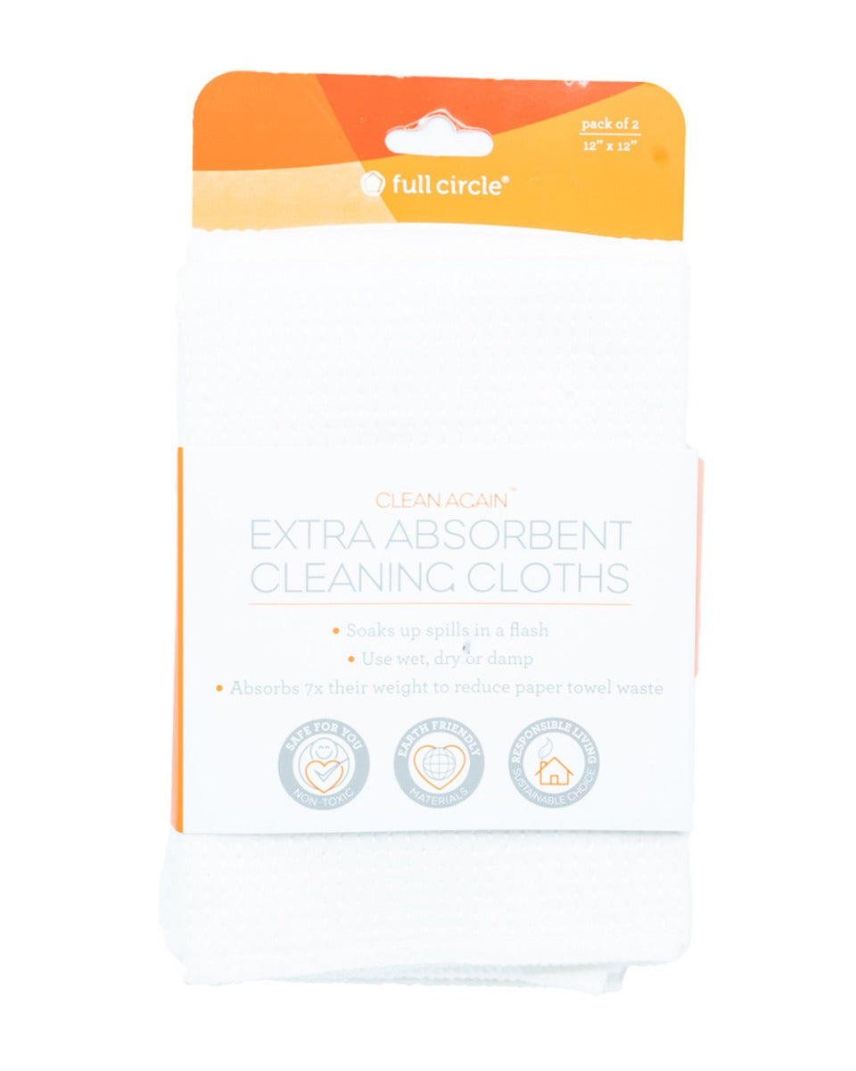 Full Circle Super Absorbent Cleaning Cloths Pack Of 2