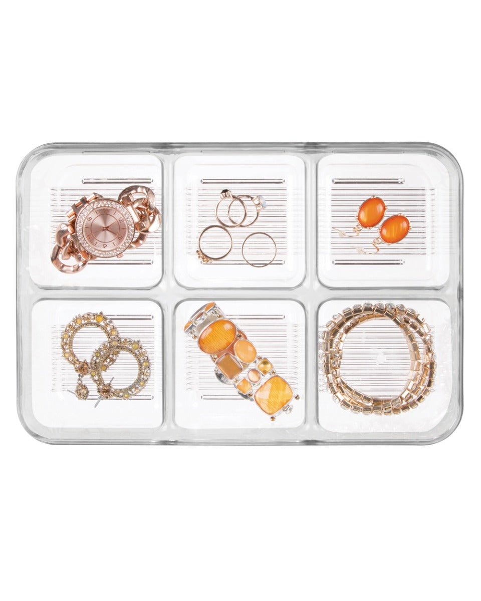 Interdesign Linus Pack Place with Dividers 9.5 x 6.5 x 2.2 inch