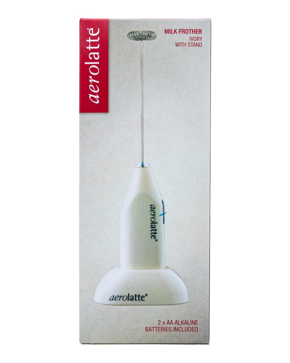 Aerolatte Milk Frother with counter stand Ivory