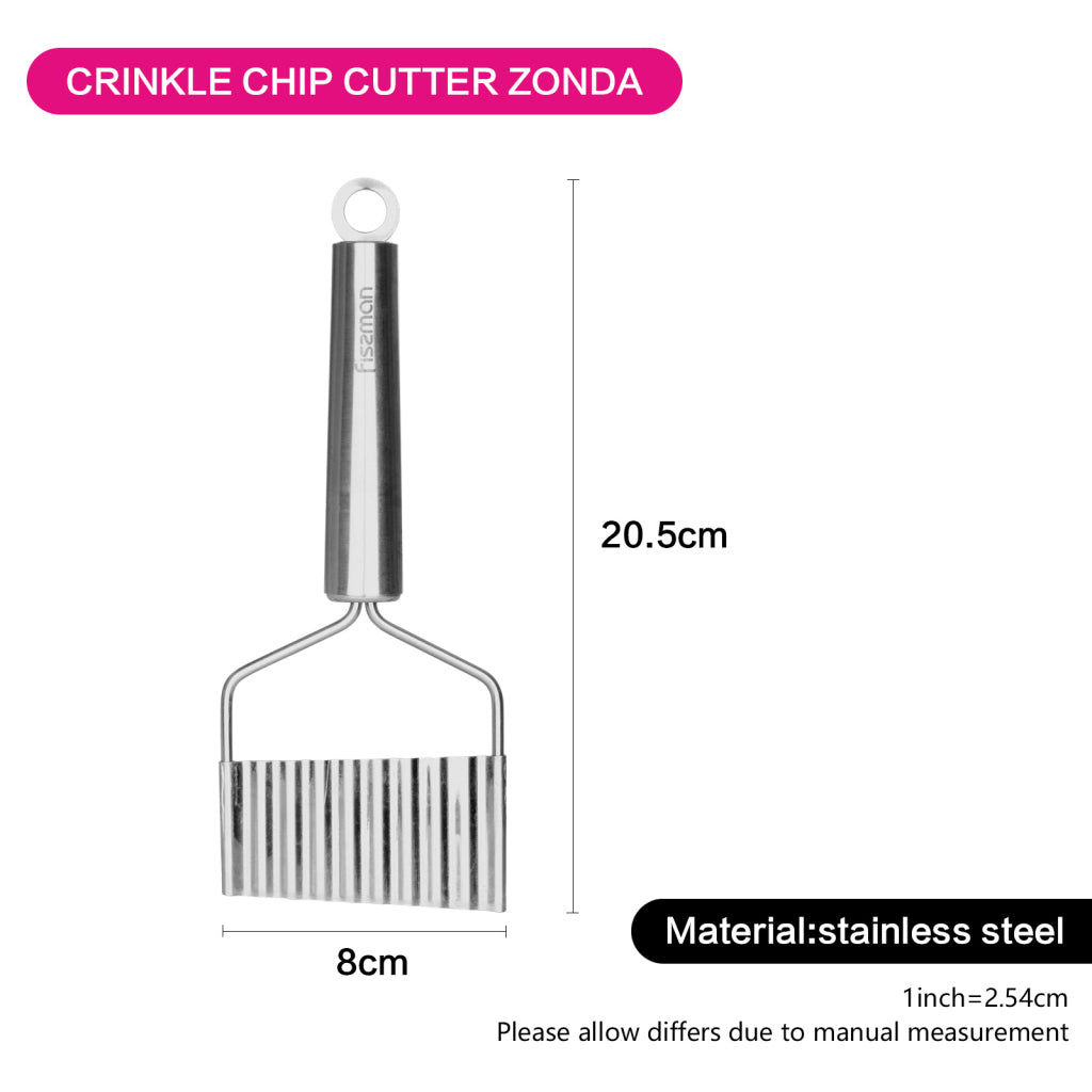 Fissman Crinkle Chip Cutter 20 cm Stainless Steel Zonda Series