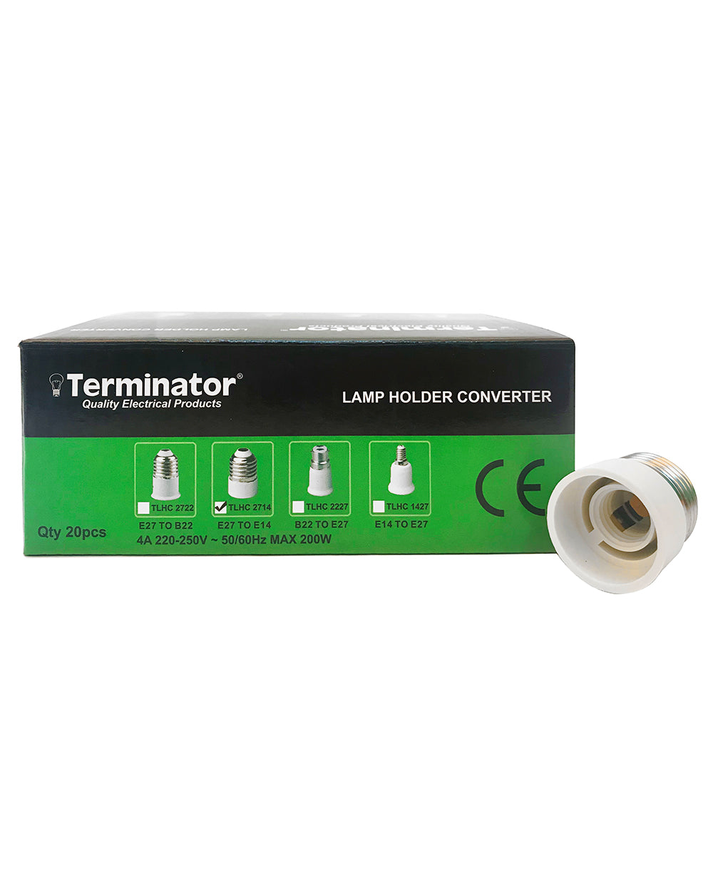 Terminator Brand Bulb Holders Converter E27-E14B