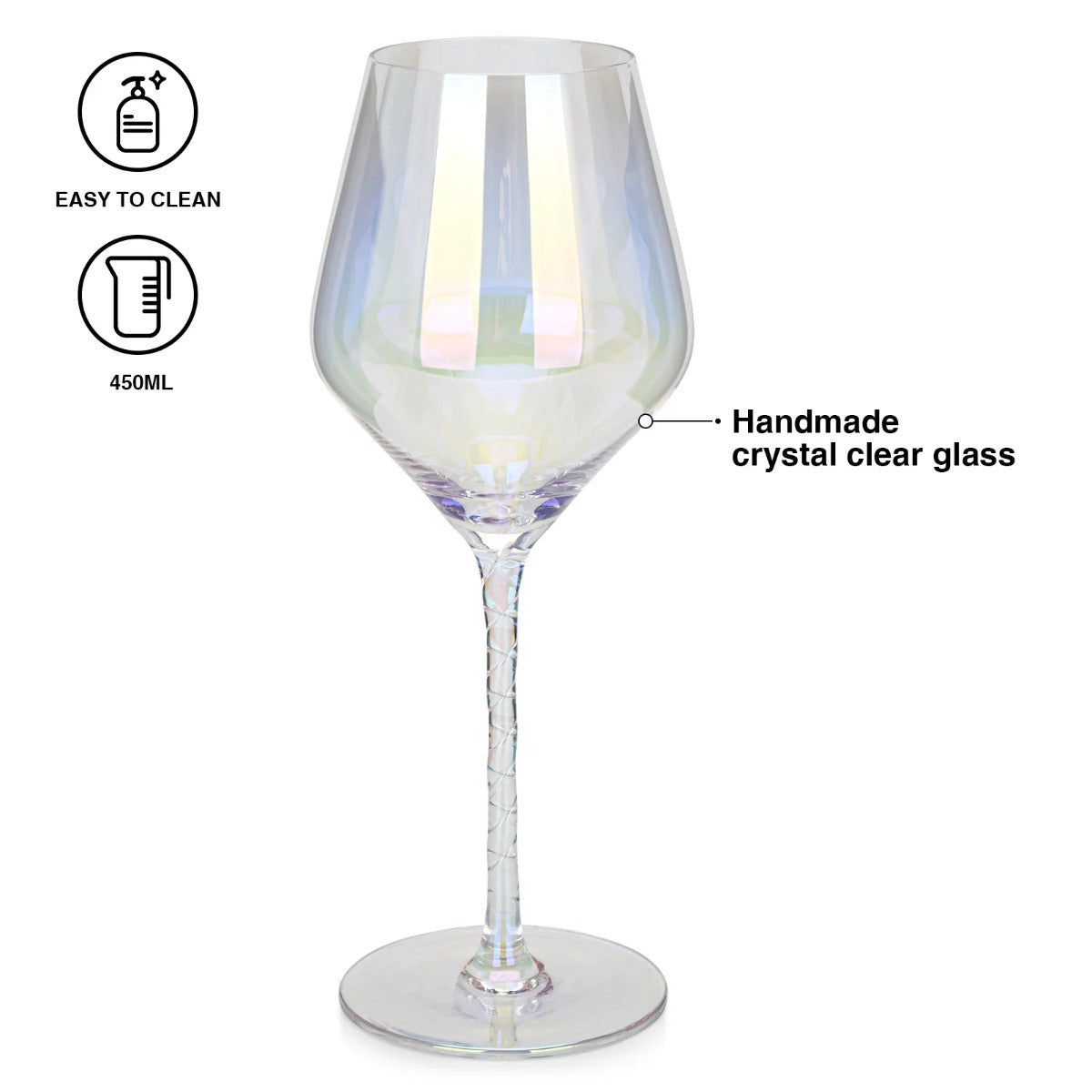 Fissman Set Of 2 White Wine Glasses 450 ML