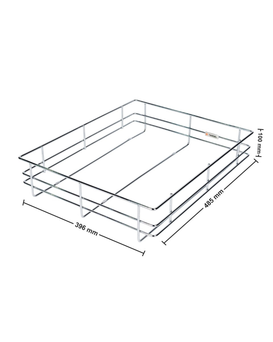 Tansel Wardrobe Pull Out Drawers with Slides L 396 x H 100 x W 485 mm