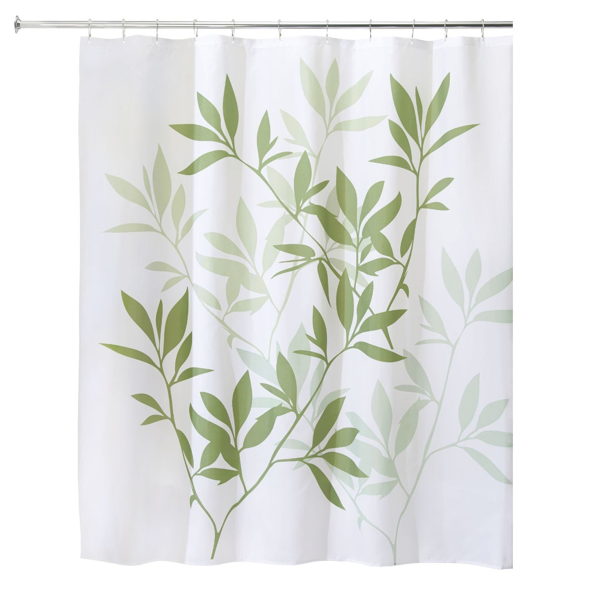 iDesign Leaves Short Curtain Green