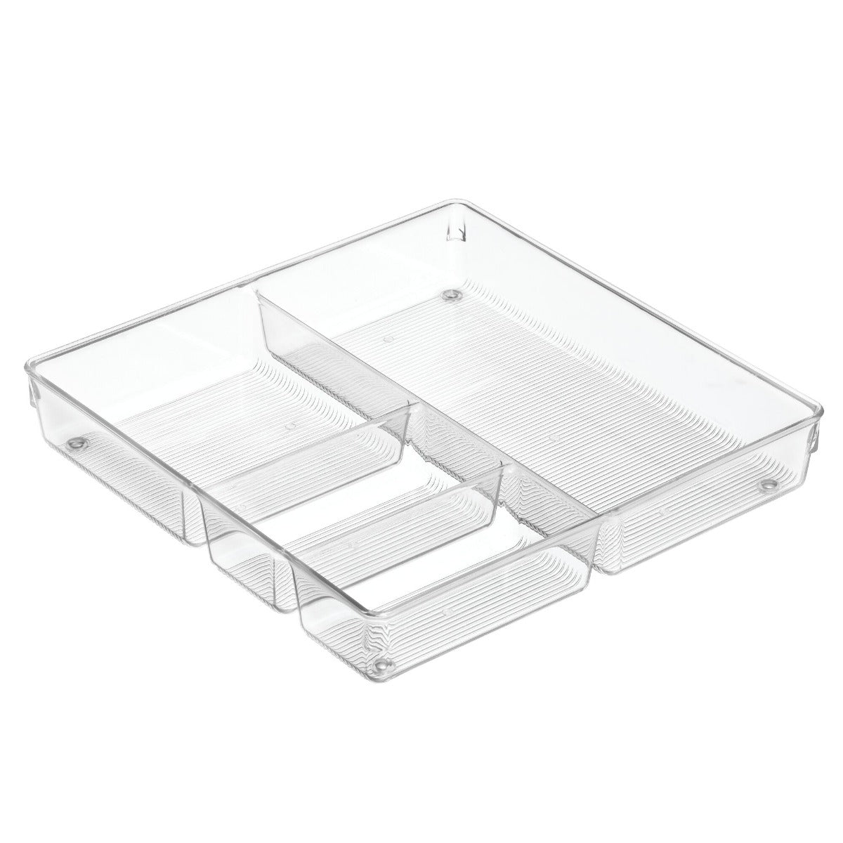 iDesign RPET Linus 4 Section Drawer Organizer Clear