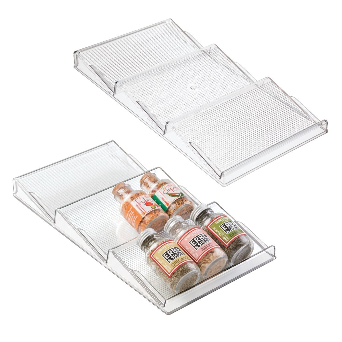 iDesign RPET Linus Drawer Spice Rack Clear