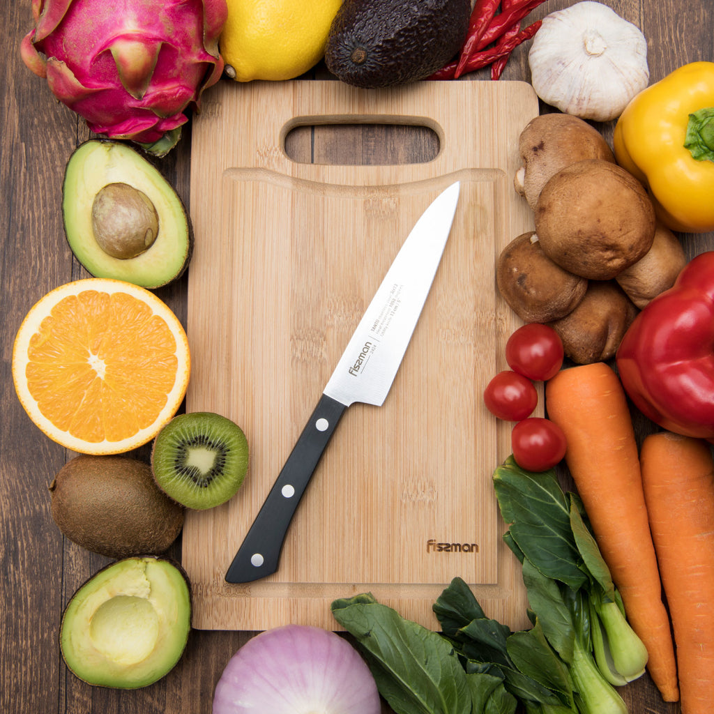 Fissman Utility Knife Tanto Series Black / Silver 5 Inch