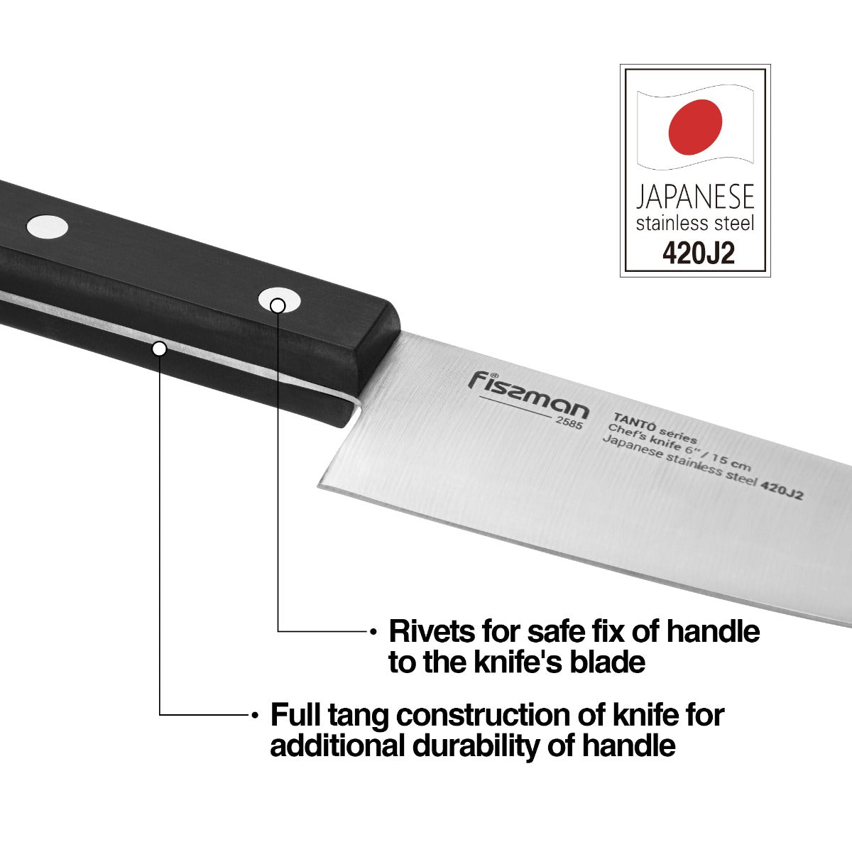 Fissman Chef Knife 15cm Tanto