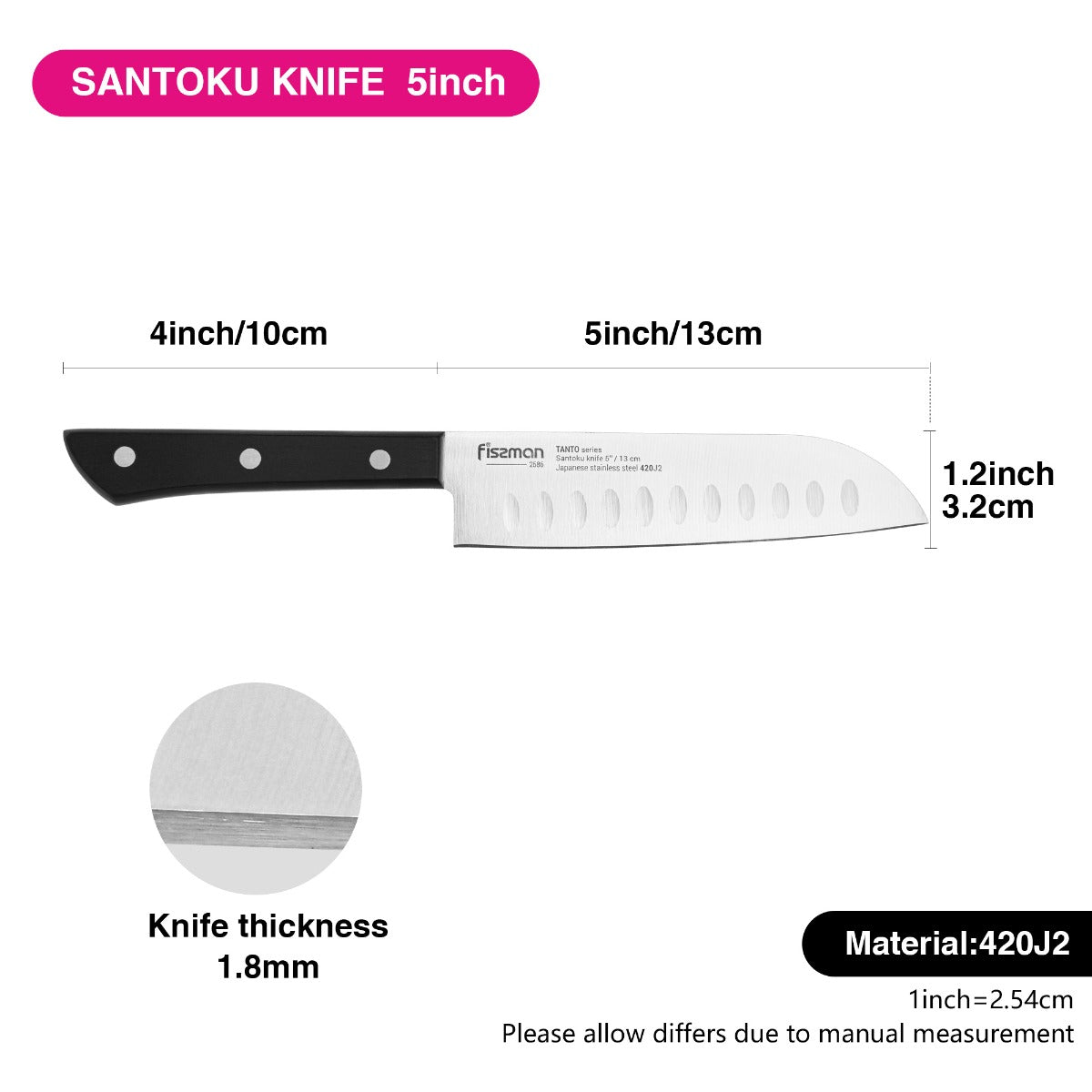 Fissman Santuko Knife 13 cm Tanto