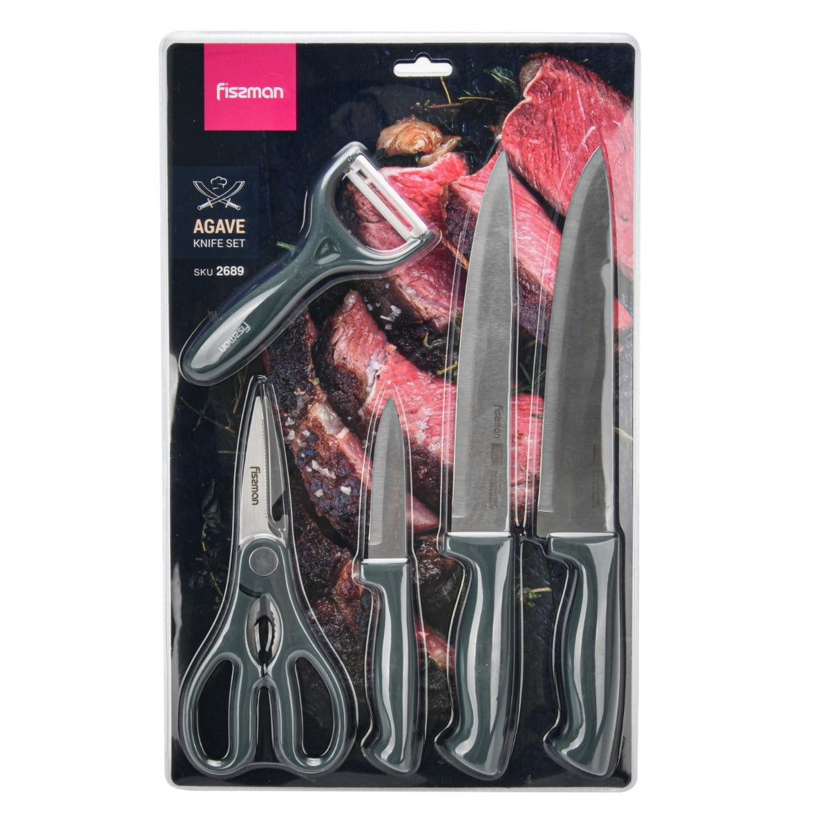 Fissman 5 Pieces Knife Set Agave Steel