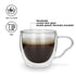 Fissman Set of 2 Double Wall Cups 90ML Borosilicate Glass
