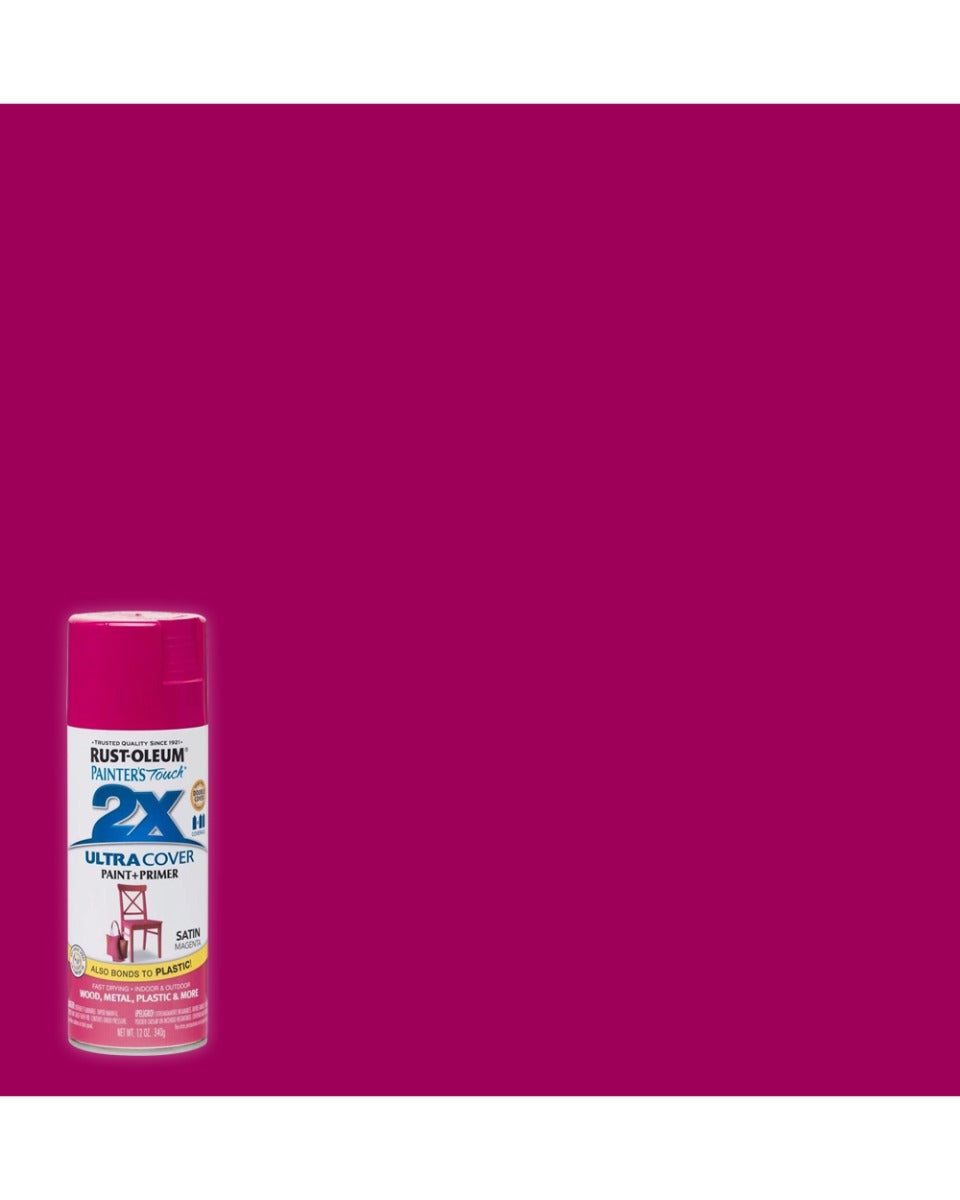 RustOleum Painter's Touch 2X Ultra Cover Satin Spray Paint Magenta