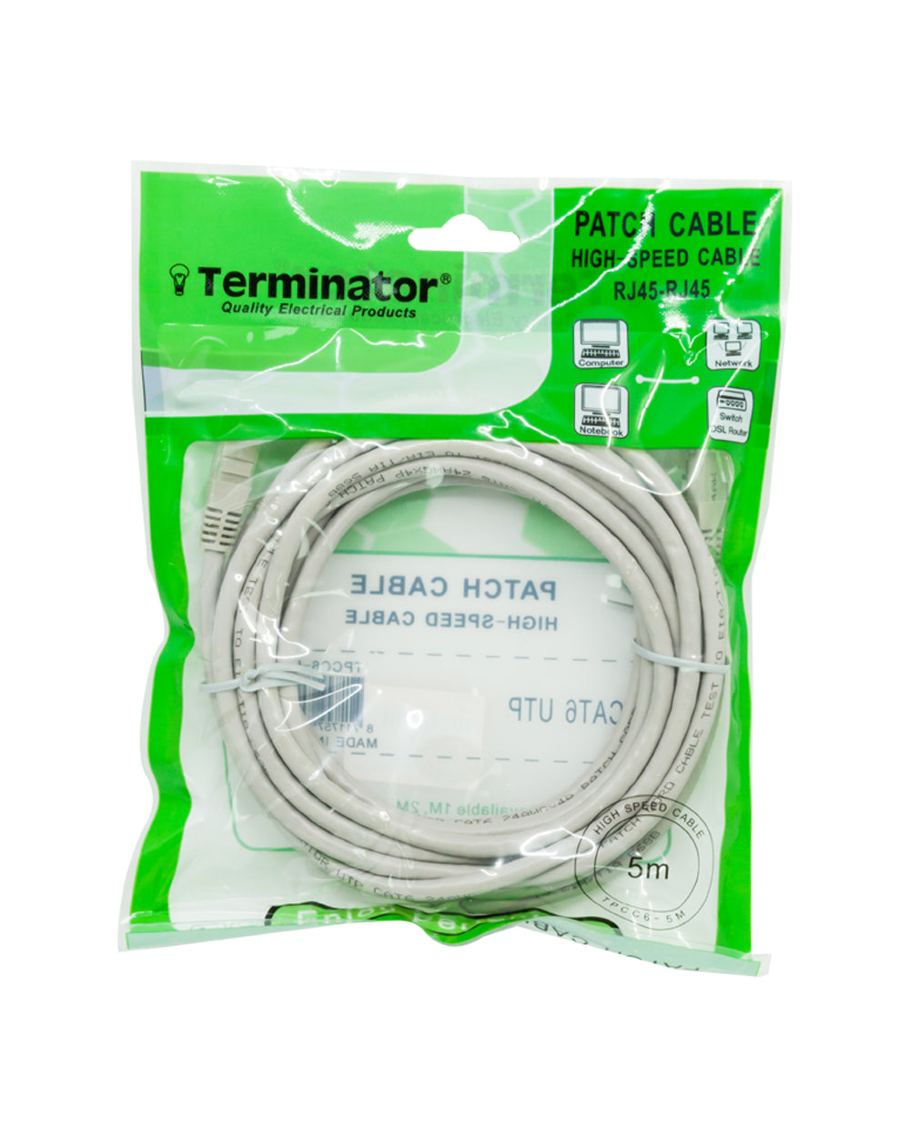 Terminator Patch Cord CAT 6 Cable 5 Metre