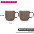 Fissman 2 Pieces Mugs Firmina Brown 350Ml New Bone China
