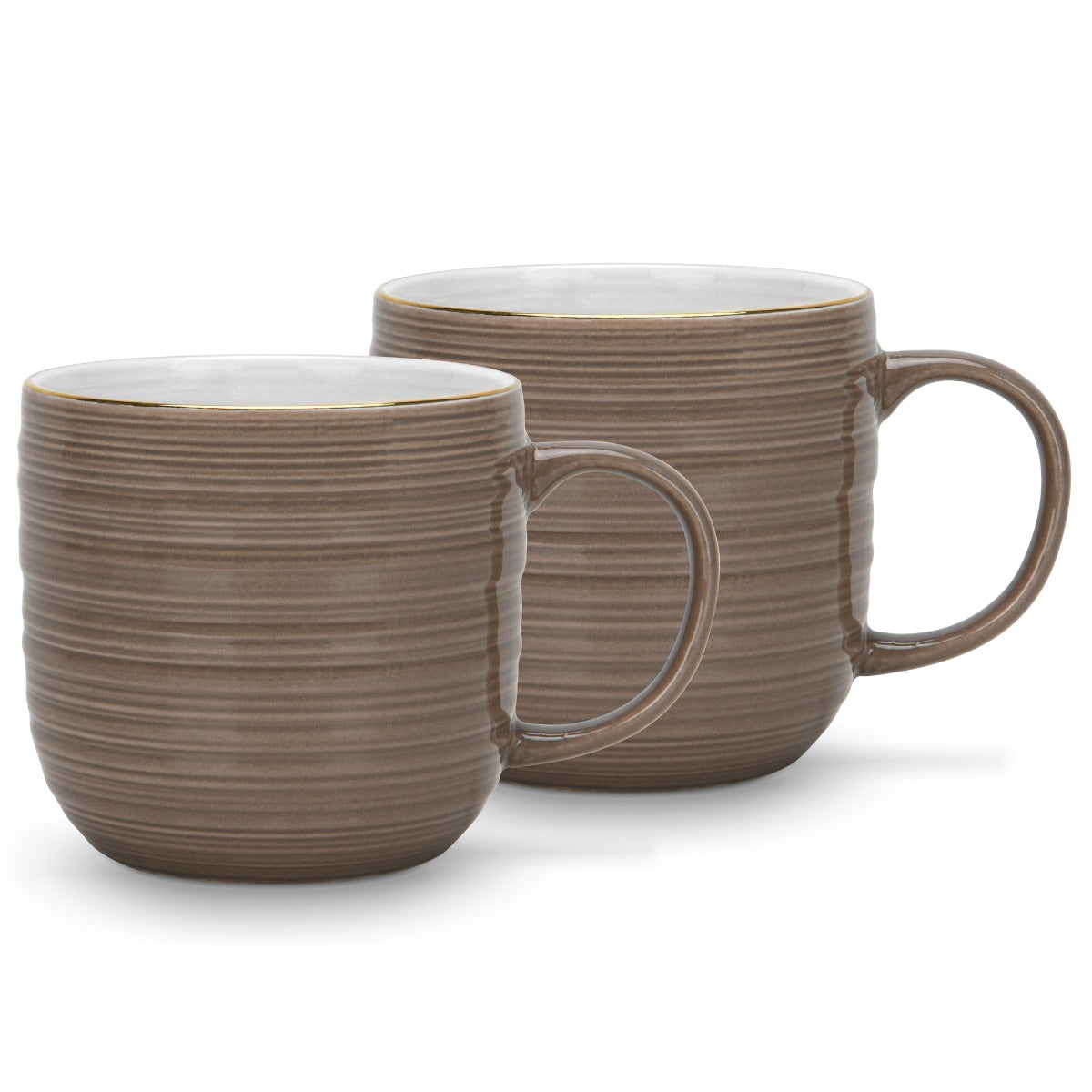 Fissman 2 Pieces Mugs Firmina Brown 350Ml New Bone China
