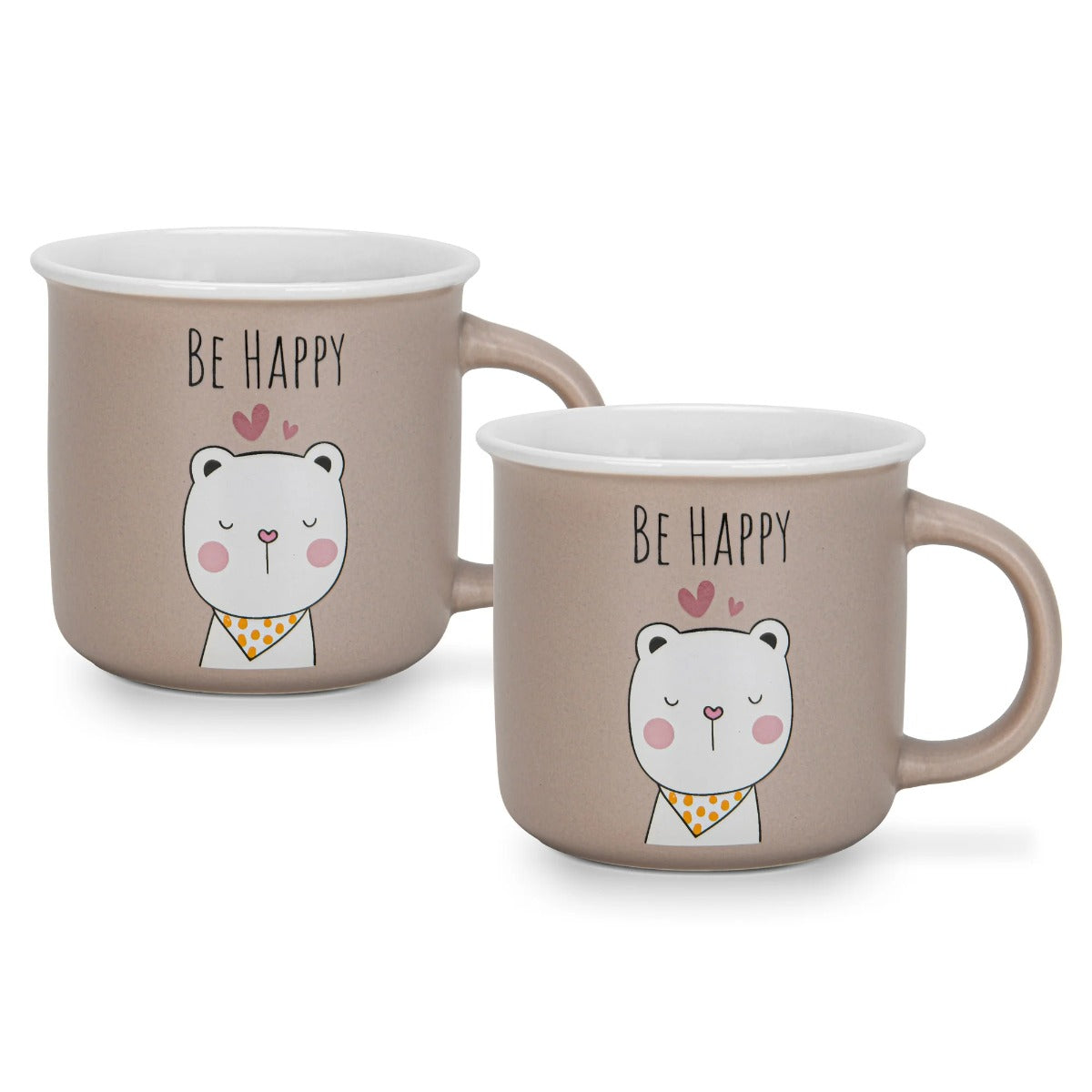 Fissman Set Of 2 Mugs 380ML Be Happy