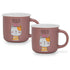 Fissman 2 Piece Mugs 380ML Hello New Bone China