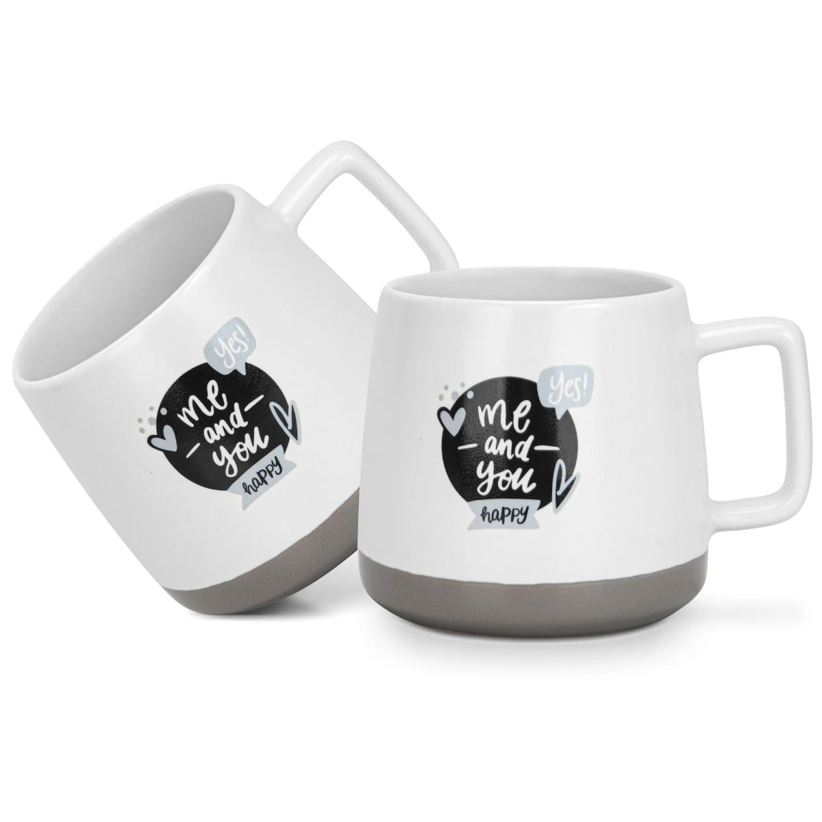 Fissman 2 Piece Mugs 400ML Me And You Happy
